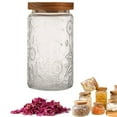 thumbnail image 2 of ZLBDYG 260-2200ML Glass Coffee Nuts Canister Vintage Glass Storage Jars with Wooden Lids Clear Decorative Jar for Food Kitchen Coffee Tea Sugar Cookie Candy Counter Pantry, 2 of 9