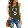 thumbnail image 2 of HAPIMO Women's Summer Tank Tops Stripe Print Tops Casual Relaxed Camis O-Neck Blouse Trendy Comfy Camisole Sleeveless Shirts for Girls Rollbacks Green M, 2 of 5