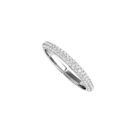 0.50 CT 14K White Gold Best Diamond Wedding Ring, Size