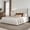 Beige, variant on Christopher Knight Home Modern King Upholstered Platform Bed Frame, Tall Wingback Headboard, Warm Taupe