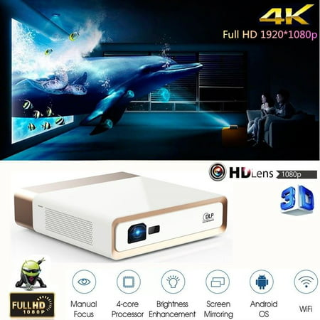 KONKA 3D Full HD Home Theater Laser Projector 4K Ultra 10000 Lumens DLP Video Projector Wifi
