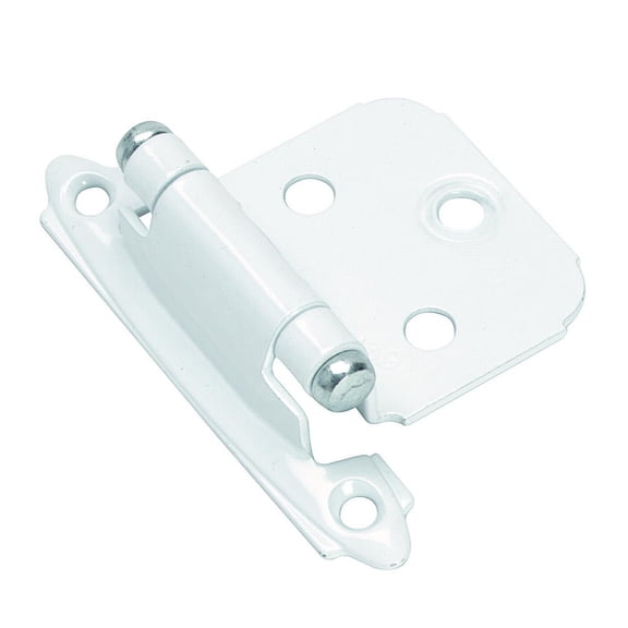 Variable Overlay Self-Closing, Face Mount White Hinge - 2 Pack