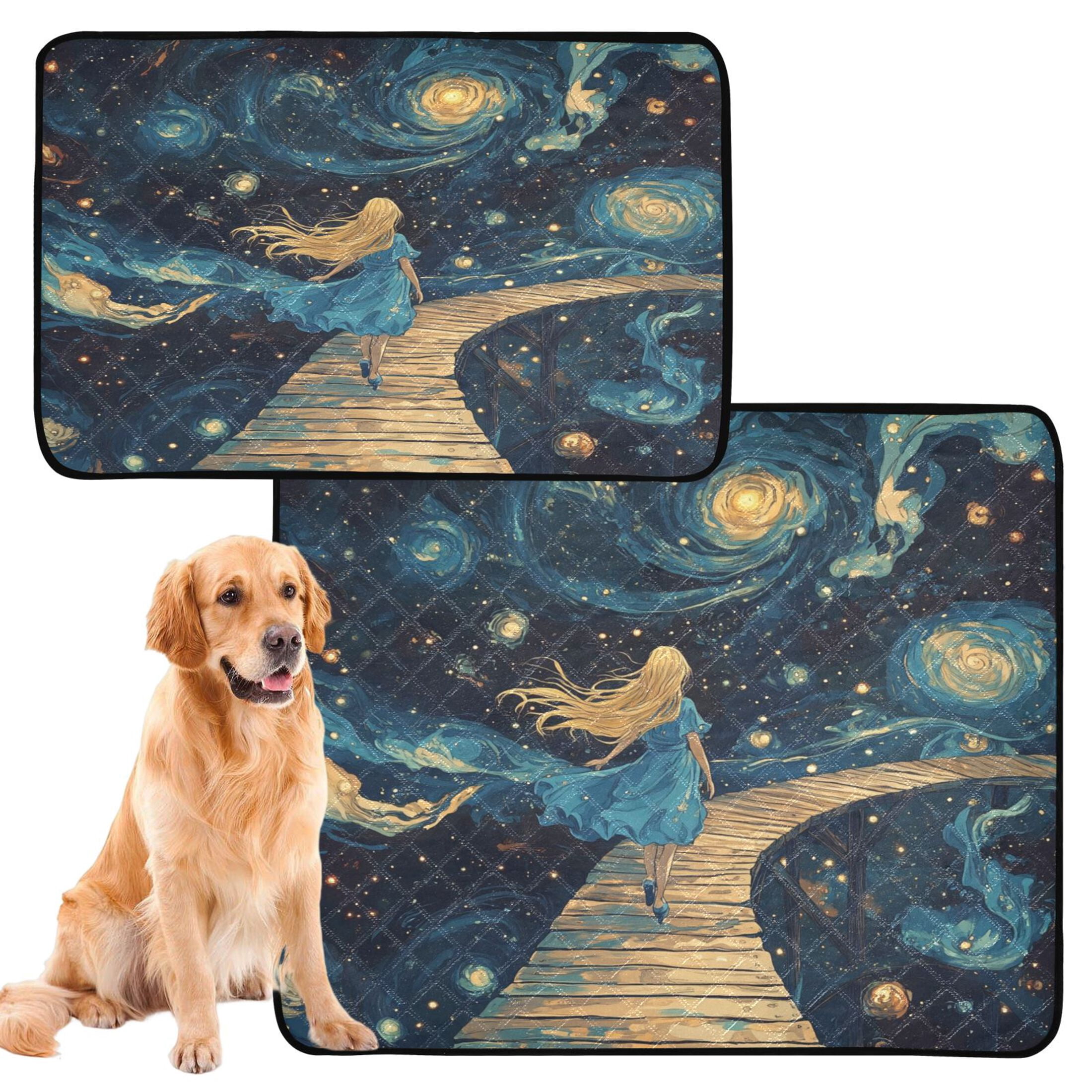 Qxltty Endless Wooden Bridge Cat litter Pads Pet Set of 3 Diaper Mats Center Anti-leakage Layer Absorbent Soft and Comfortable