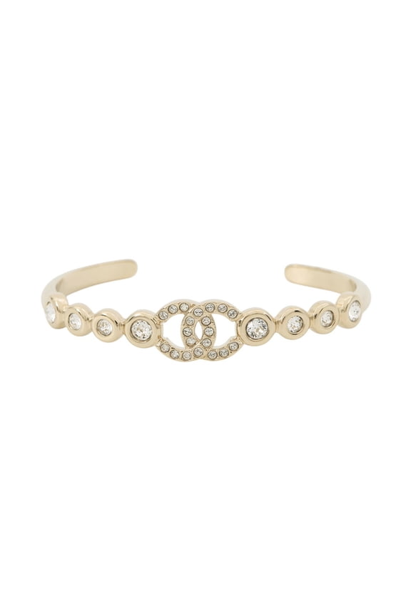 Pre-Owned Chanel Bangle Coco Mark Rhinestone Size M B25 S CHANEL Bracelet