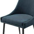 thumbnail image 4 of Side Dining Chair, Set of 2, Fabric, Metal Steel, Navy Blue Black, Modern Contemporary Urban Design, Kitchen Room Cafe Bistro Restaurant Hospitality, 4 of 8