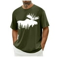 thumbnail image 5 of Jinhomg Mens Summer Tees Funny Animal Deer Graphic Casual T-Shirts Lightweight Comfy Short Sleeve Round Neck Tee Tops Athletic Workout Wear Summer Saving Green S, 5 of 6