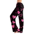 thumbnail image 2 of Youpwaven Women's Valentine's Day Heart Printed Sleep Pants - Cozy Pajama Bottoms, Drawstring Waist Comfortable Loungewear for Valentine Nights, 2 of 7
