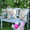 thumbnail image 4 of Yakuyir Spring Throw Pillow Covers 18x18 Set of 4 Spring Easter Boho Modern Pillows Floral Flower Bicycle Truck Wreath Hello Spring Pillowcase Blue Decor Home Cushion Farmhouse Outdoor Sofa Couch, 4 of 5