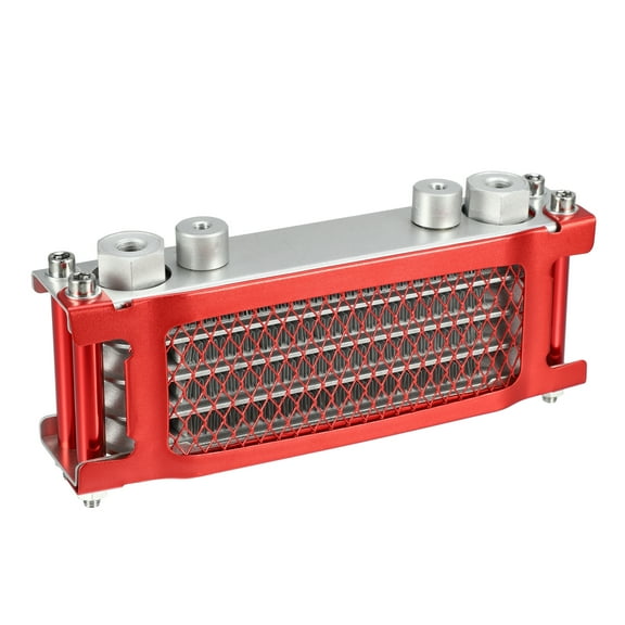 Unique Bargains Red M10 Interface Engine Oil Cooler Radiator Universal for Dirt Bike Monkey Bike 50CC-160CC Engines