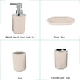 thumbnail image 4 of Kokovifyves Home and Kitchen Clearance 4 Piece Bathroom Accessory Set with Soap Dispenser Pump, Toothbrush Holder, Tumbler and Soap Dish, 4 of 6