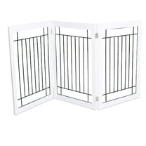 Internet's Best Traditional Wire Dog Gate - 3 Panel - 30" Tall - White