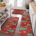 thumbnail image 2 of Red Christmas Tree Pattern Kitchen Rugs Sets Of 3,Kitchen Runner Rugs Non Skid Washable,Decorative Kitchen Floor Mats for Kitchen,Sink,Laundry,17"x30"+ 17"x47" + 17"x59", 2 of 6