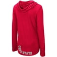 thumbnail image 3 of Women's Colosseum Scarlet Ohio State Buckeyes My Lover Lightweight Hooded Long Sleeve T-Shirt, 3 of 3