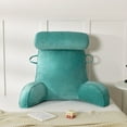 thumbnail image 6 of TOPCHANCES Large Backrest Reading Pillow, Adult Back Pillow, Bed Rest Pillow with Detachable Neck Roll & Higher Support Arms, 30*15*20 inch, Blue, 6 of 9