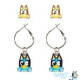 thumbnail image 4 of LUV HER Bluey Hypoallergenic Earrings for Girls Ages 4+ - Safe Stud & Fishhook Styles - Jewelry Gift for Sensitive Ears & Cartoon Lovers, Two Pairs, 4 of 5