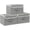 Grey, variant on Storage Boxes, Collapsible Storage Bins with Lids, Cotton and linen cloth Storage Baskets with Handle, for Books, Closet, Bedroom, Home, 13x9.1x7.9 in, Grey and Beige
