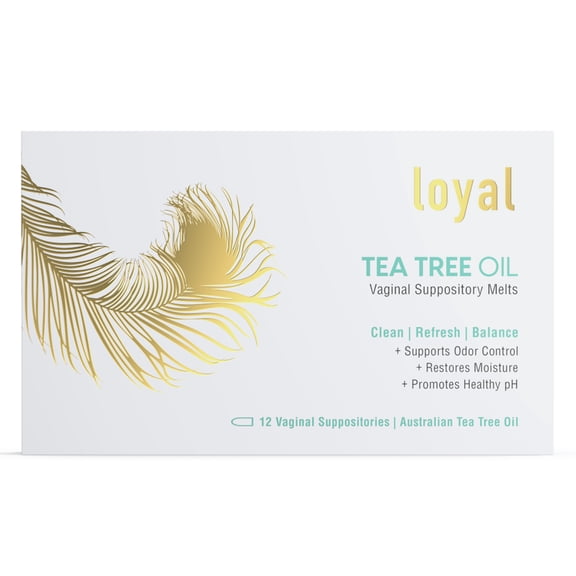 Loyal Tea Tree Oil Vaginal Suppository Melts, 12 Count
