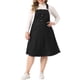 thumbnail image 2 of Vestidos de Mezclilla para Mujeres de Talla Grande Agnes Orinda con Botones y Tirantes Ajustables Midi 3X Negro, 2 of 5