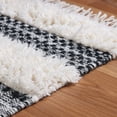thumbnail image 5 of Superior Najma Striped Wool Indoor Runner, 2’ 6" x 10', Black, 5 of 5