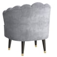 thumbnail image 3 of Chaise d’appoint moderne en velours, gris, 3 of 7