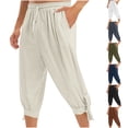 thumbnail image 1 of Styesk Men's Pants Men's New Casual And Linen Ankle Strap Mid Length Pants Medieval Pirate Pants, 1 of 6