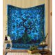 thumbnail image 1 of (Doble, 78.7x 59 pulgadas)Türkis Tapiz del Árbol de la Vida Tapices Psicodélicos Algodón Indio Colcha Doble Plato de Picnic Decoración de Pared Arte de Pared de Techo, 1 of 5