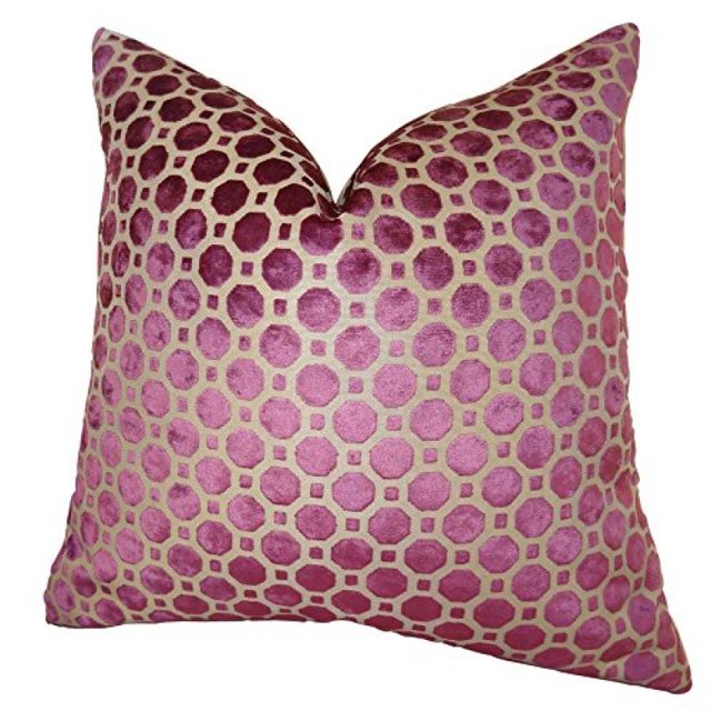 Plutus Velours Geo Oreiller à la Main, (Double Face 20" x 20")
