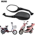 thumbnail image 2 of 1Pair Left/Right Electric Bicycle Rearview Mirrors Black 3D 6mm/8mm Bike Cycling Clear Wide Range Back Sight Rearview Reflector 8mm, 2 of 9