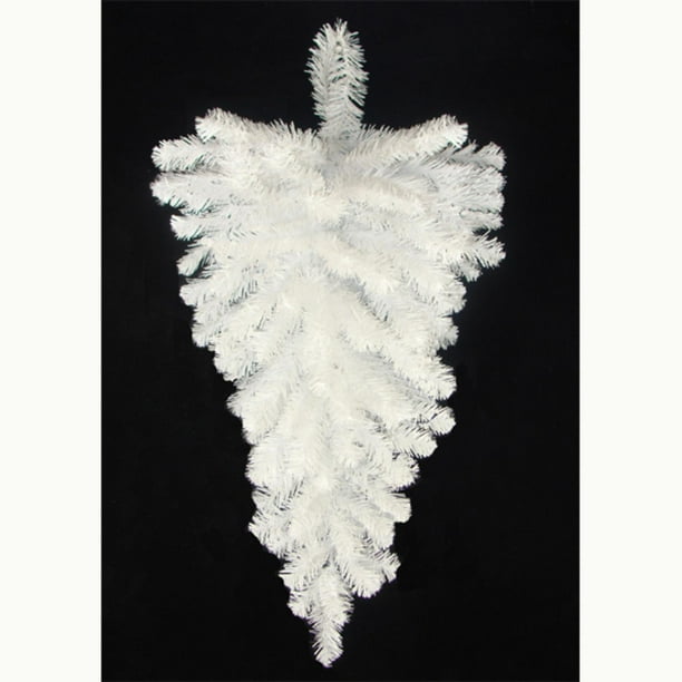 30" Snow White Artificial Christmas Teardrop Swag Unlit