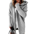 thumbnail image 1 of Womens Knitted Cardigan Chunky Open Front Sweater Coat Winter Overcoats, 1 of 4