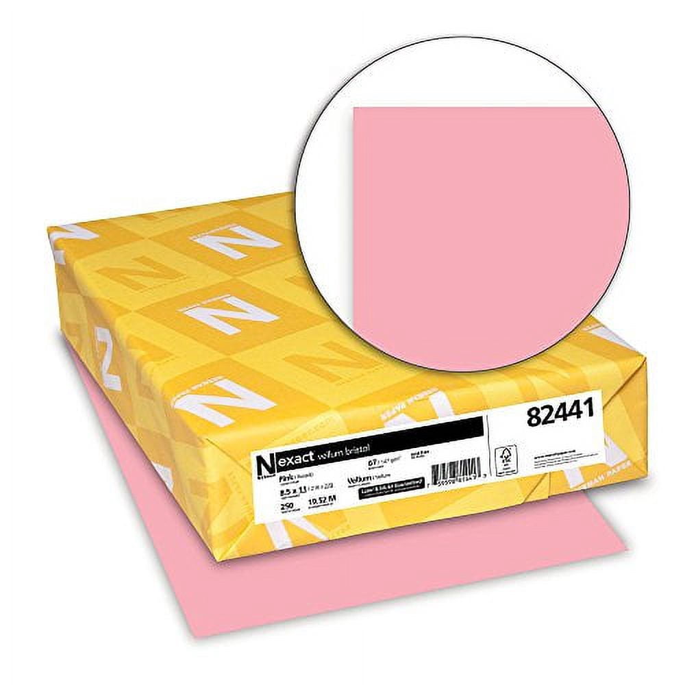 Exact Vellum Bristol, 8.5" x 11", 67 lb/147 gsm, Pink, 250 Sheets (82441)