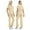 Beige, variant on Bosfbaoi Women Nursing Uniform Sets 2 Piece Scrub Set V-Neck Short Sleeve Top Straight Leg Pants Multi-pocket Medical Uniform Sets