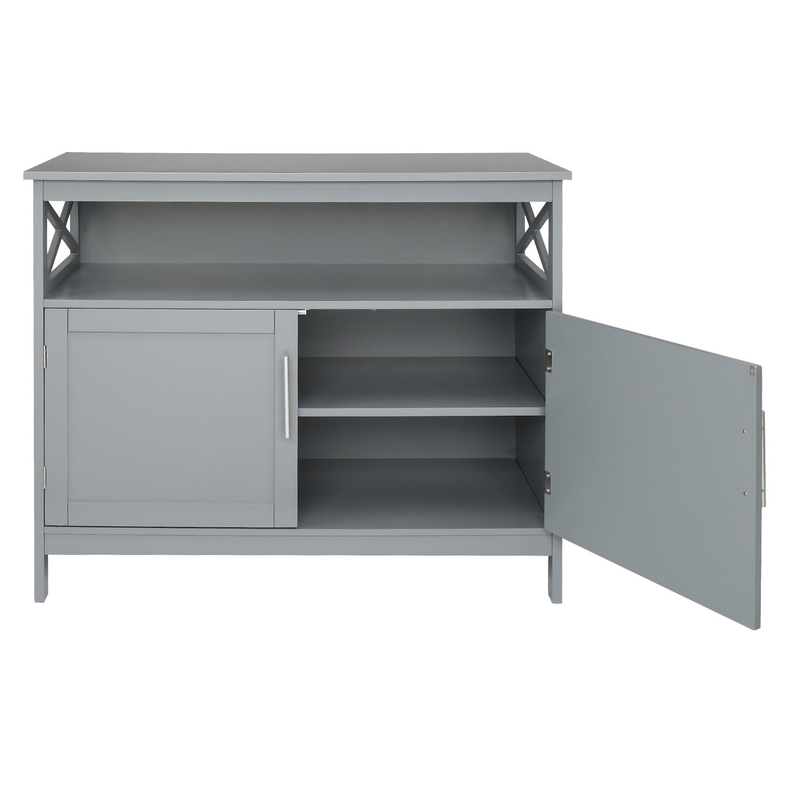 Lowestbest Kitchen Accent Buffet Side Cabinet, Entrance Service Locker Entrance Kitchen Restaurant Console, Gray Lowestbest Kitchen Accent Buffet Side Cabinet, Entrance Service Locker Entrance Kitchen Restaurant Console, Gray