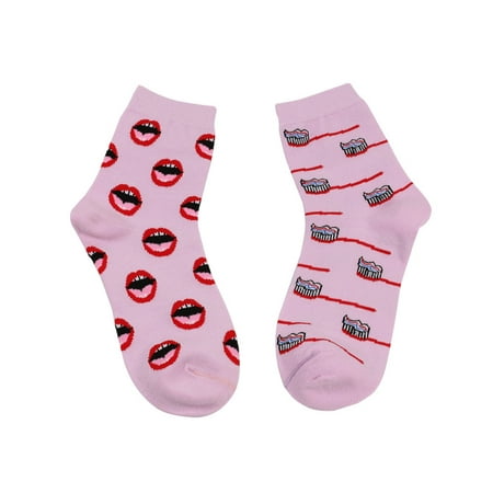 

STEADY 1 Pairs Women Keep Warm Cotton Skateboard Sock Comfortable Floor Socks Pink