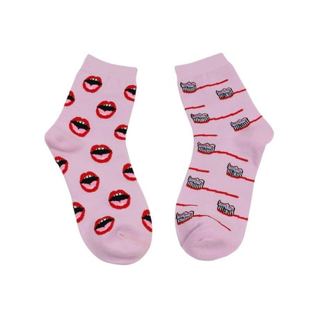 

STEADY 1 Pairs Women Keep Warm Cotton Skateboard Sock Comfortable Floor Socks Pink