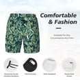 thumbnail image 3 of Naloa Octopus Print Men Swim Trunks with Compression Liner ,Board Shorts,Men's Swim Shorts with Drawstring and Elastic Waistband-Large, 3 of 6