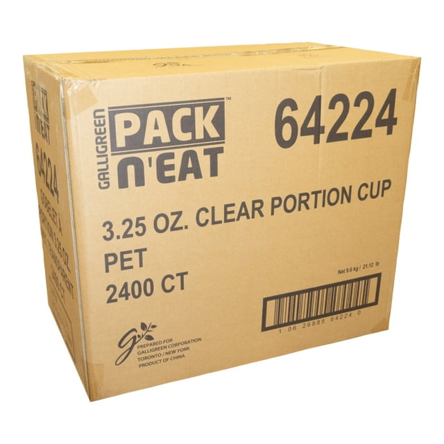 Pack N' Eat Gobelet Transparent pour Animaux, 3,25 oz -- 2400 par Caisse