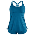 thumbnail image 2 of Hilor Women's Plus Size Tankini Swimsuits Stappy Back Two Piece Bathing Suit, 2 of 7