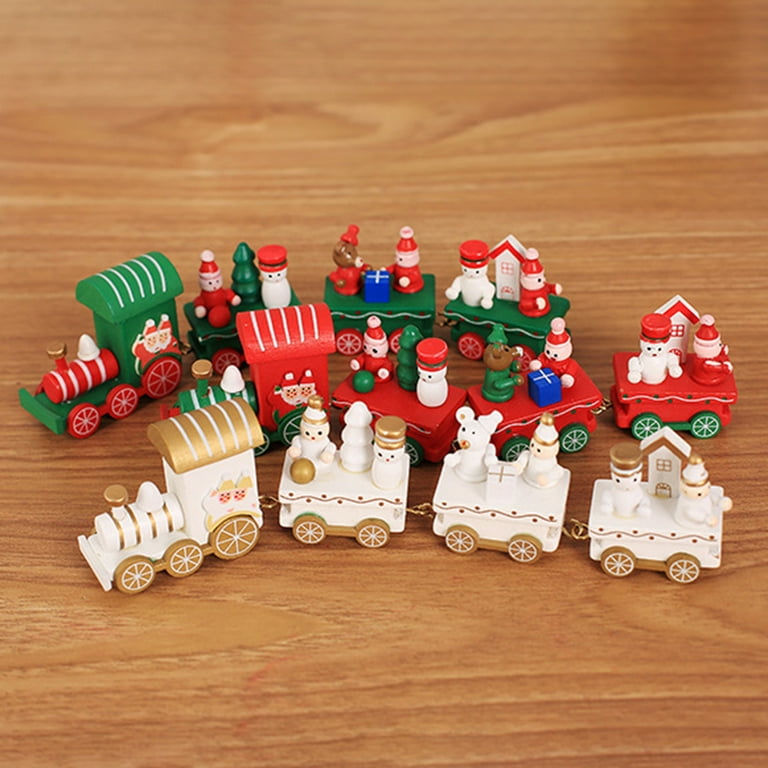 Wooden christmas train set new arrivals