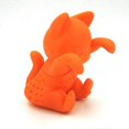 thumbnail image 3 of Colador de té de silicona BRI forma de gato naranja, 3 of 4