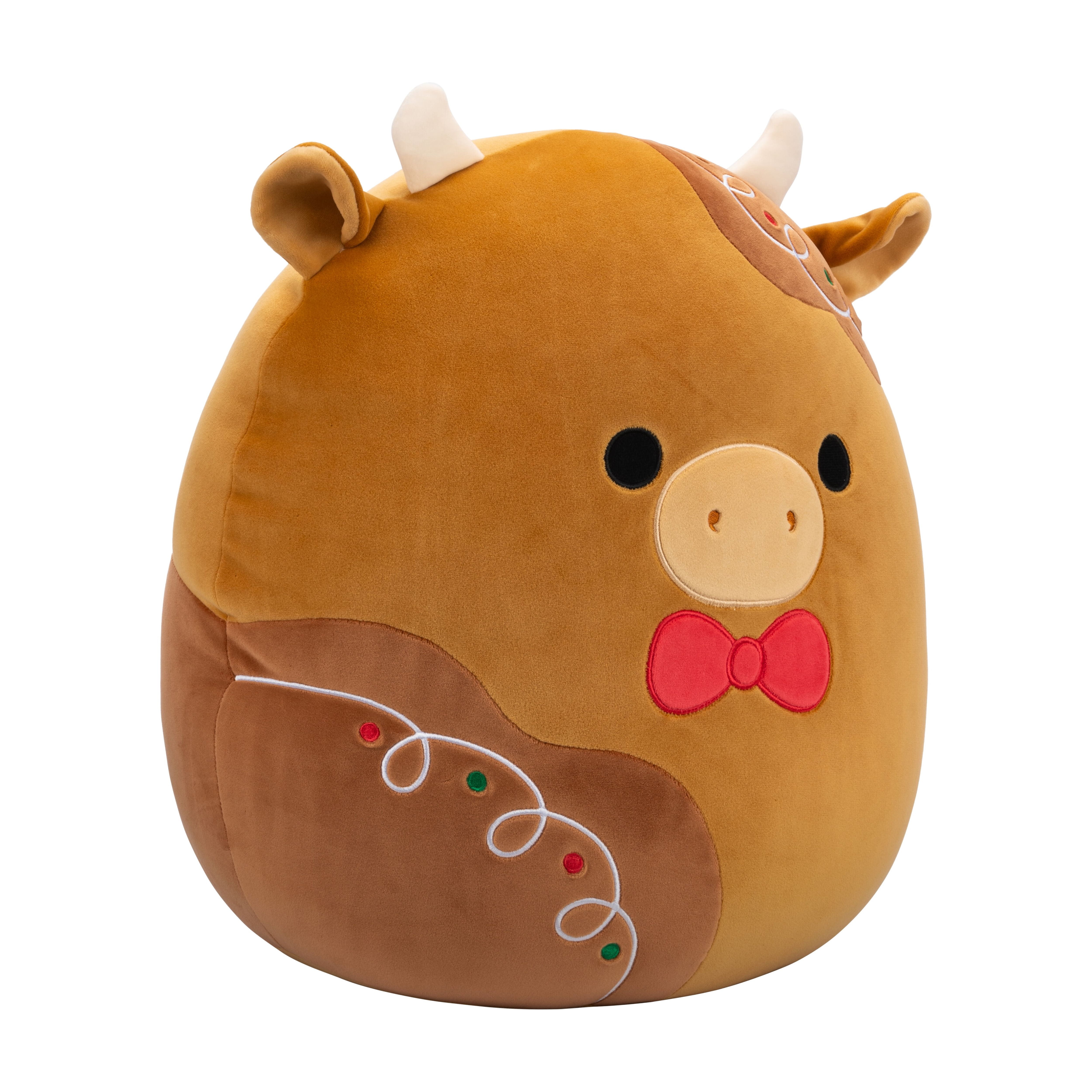 Squishmallows Official 12 inch Jericho the Gingerbread Cow - Child's Ultra Soft Stuffed Plush Toy