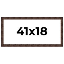 41x18 Frame Brown Burl Real Wood Picture Frame Width 1.625 Inches | Interior Frame Depth 0.5 Inches