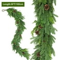 thumbnail image 2 of Guvpev 6FT Christmas Garland with Mantel, Real Touch Christmas Cedar Garland with Pine Cones, Artificial Cypress Greenery Garland for Stairs, Wall, Front Door, Indoor Outdoor Christmas Decorations, 2 of 9