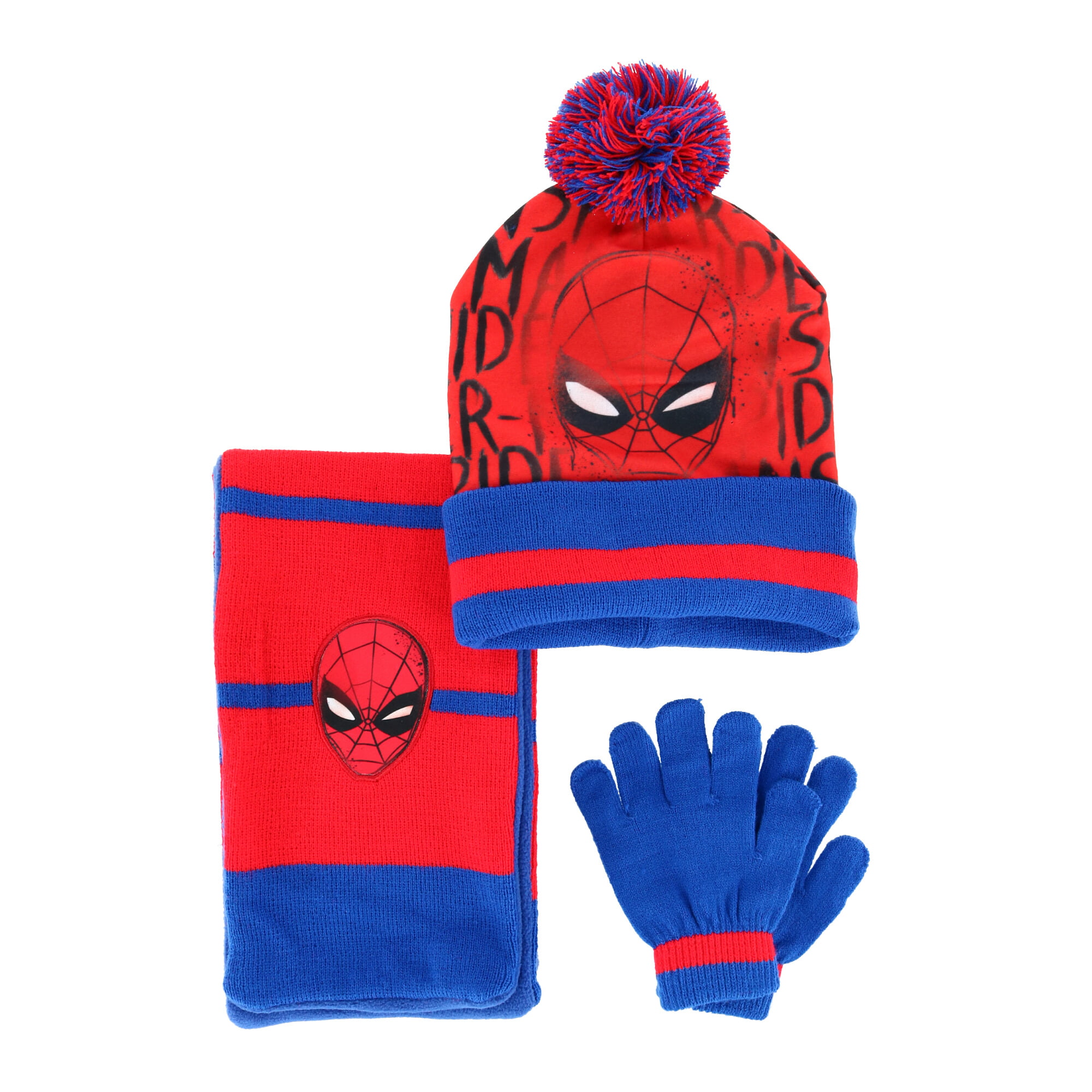 Textiel Trade Kids' 3-6 Spiderman Hat Scarf and Glove 3-Piece Set ...