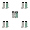 thumbnail image 3 of Maytalsory Stay Secure And Comfortable With 5 Toe Separation Socks For Barefoot Activities Gray green Black bin 5Set, 3 of 6