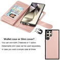 thumbnail image 5 of For Samsung Galaxy S24 Ultra Wallet Case, Ebizware Galaxy S24 Ultra Magnetic Leather Wallet Phone Case with Credit Card Slots Holder and Kickstand Folio Flip Detachable Cover - Rose Gold, 5 of 9