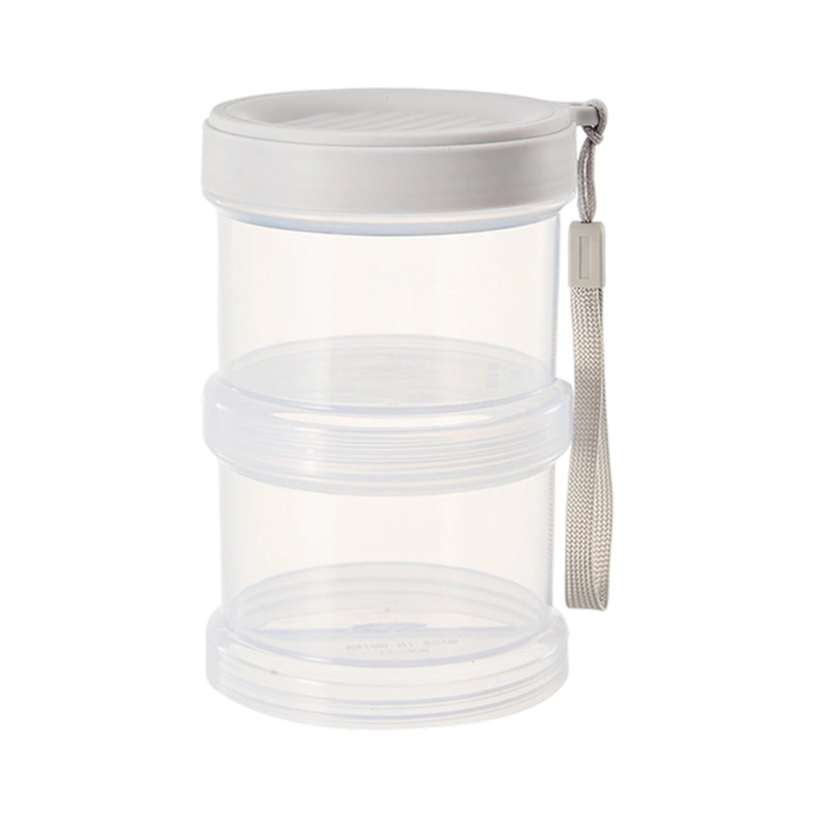 Space Saving Pet Feeding Bowl with Detachable Layers for Dry and Wet Storage Salad Dressing Container