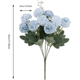 thumbnail image 3 of Artificial Hydrangea Flower Bouquet, Artificial Flowers Ball Hydrangea Chrysanthemum Plants Bouquet Ornament Home Decor Hotel Room Desk Vase Wedding Party Decoration, 3 of 3