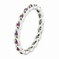 thumbnail image 3 of 925 Sterling Silver Stackable Expressions Rhodolite Garnet Ring Size: 8; for Adults and Teens; for Women and Men, 3 of 5