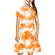 thumbnail image 2 of Odeerbi Niñas Gradiente Tie-Dye Skater Vestido Verano Flamed Swing Vestido Niños Manga Corta Elástico Vestido de Una Línea, 2 of 7
